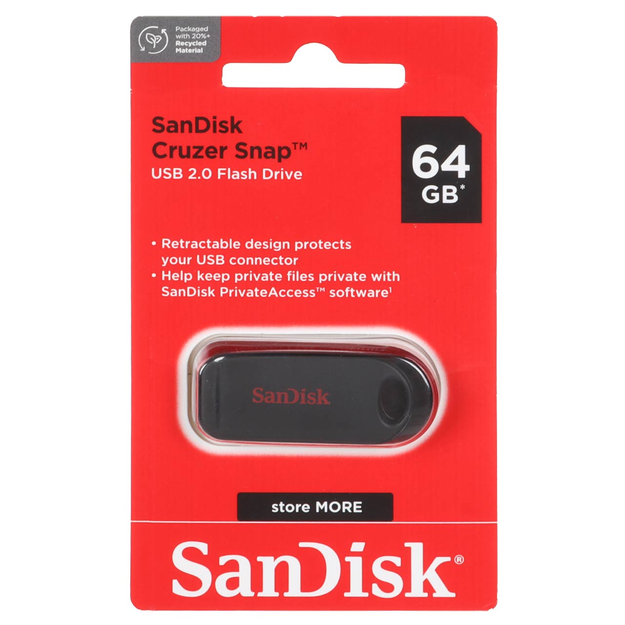 SanDisk Cruzer Snap USB2.0 Flash Memory -64GB(گارانتی سورین)